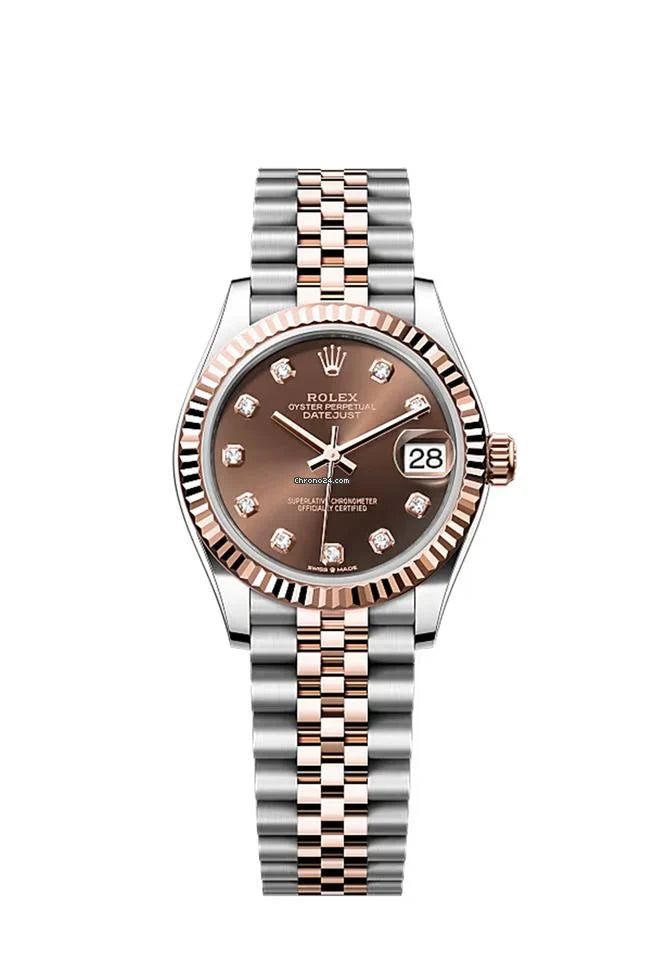 Rolex Datejust 31 – Ref. 278271 Chocolate Diamond Dial | Everose Rolesor & Jubilee Bracelet
