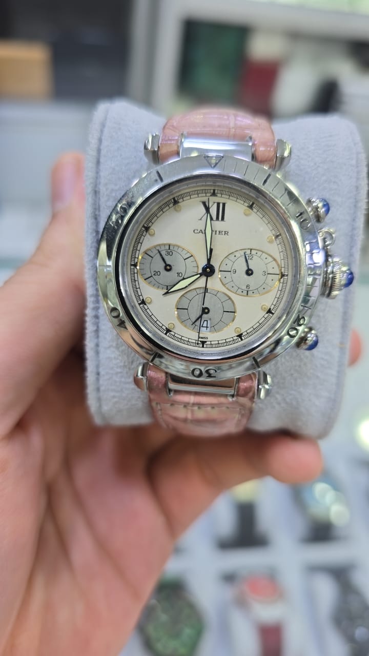 Cartier Pasha Chronograph 38 mm Steel — Ref. W3100443