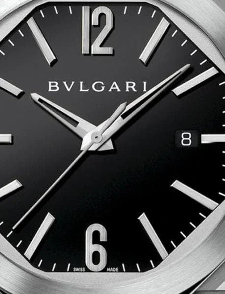 Bvlgari Octo Roma Automatic Men’s Watch – Black Dial & Stainless Steel Bracelet | Swiss Luxury Timepiece - The Arabian Watches
