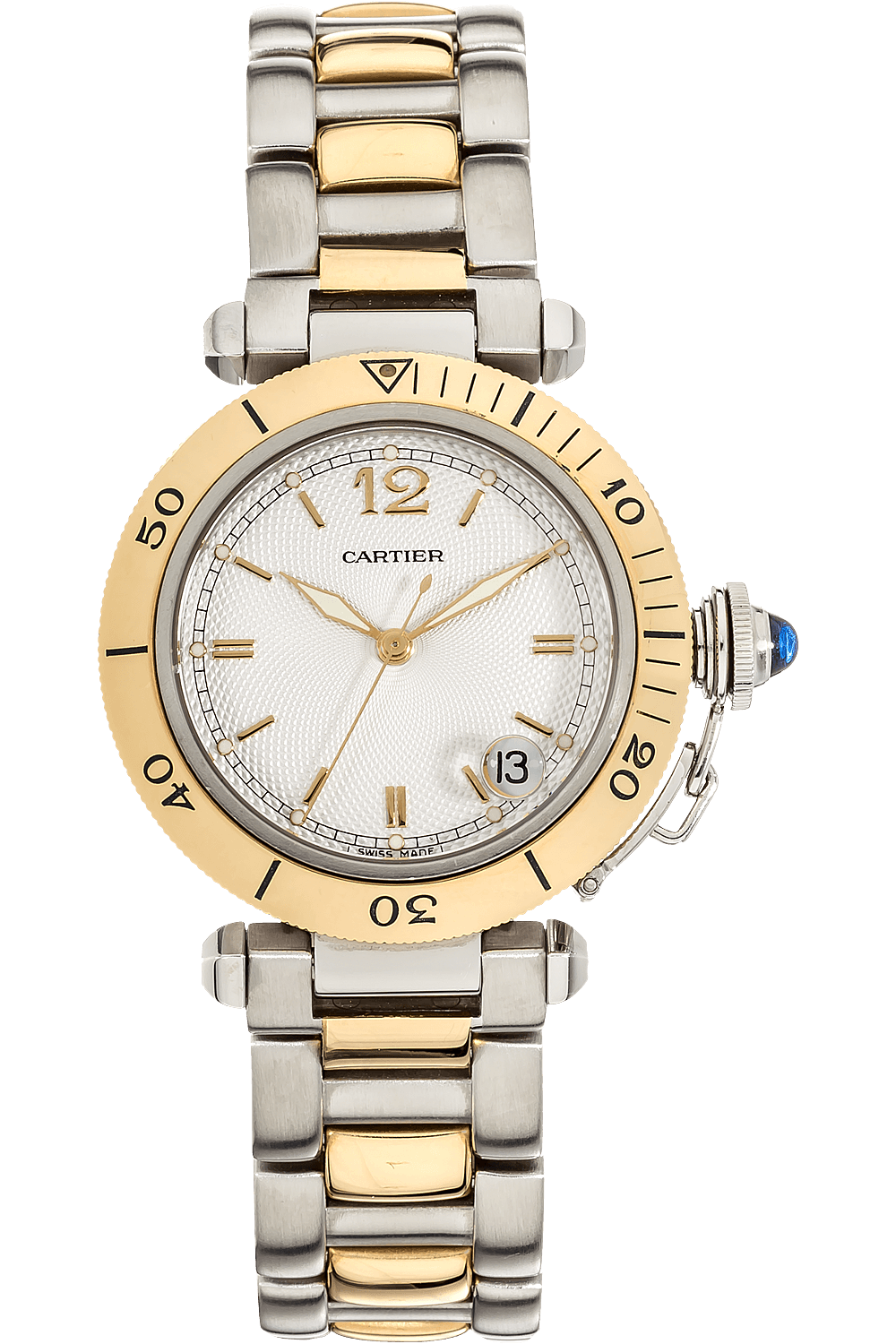 Cartier Pasha Diver Yellow Gold &amp; Stainless Steel Automatic — Reference: W31028N1
