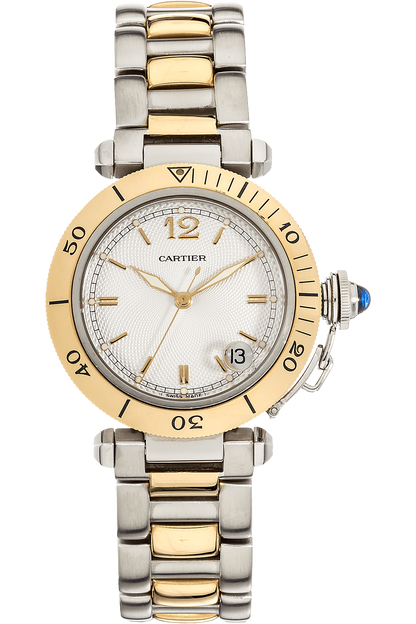 Cartier Pasha Diver Yellow Gold &amp; Stainless Steel Automatic — Reference: W31028N1